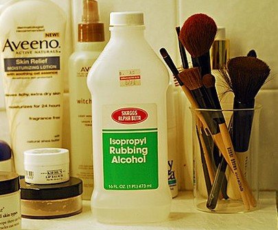Dip the Wax spot with Rubbing Alcohol