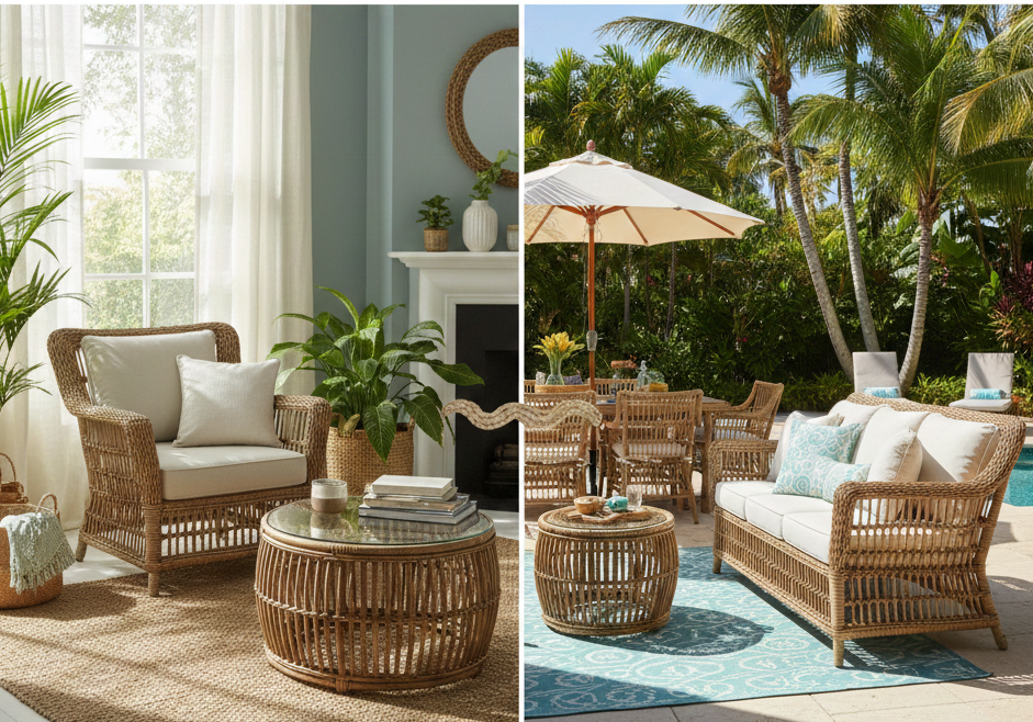 seagrass furniture is outdoor-safe