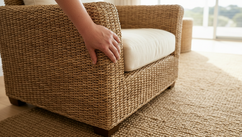 Seagrass furniture is durable for indoor