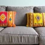 Colorful throw pillows