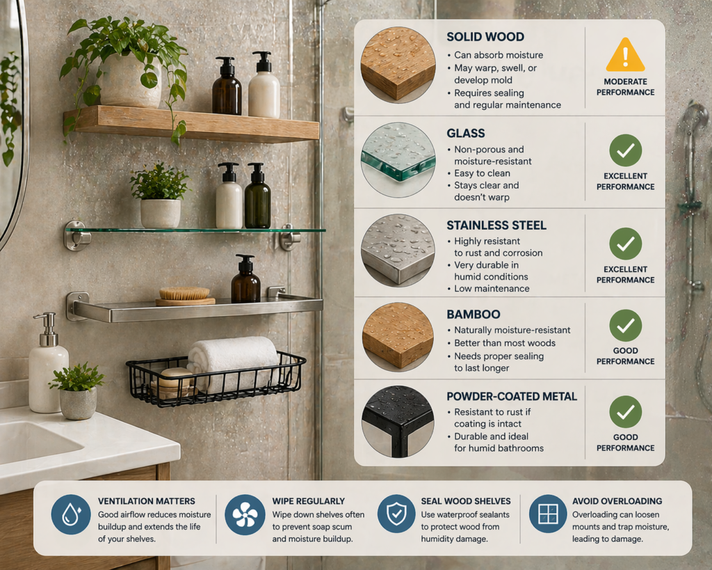 Bathroom Shelves in Humid Environments