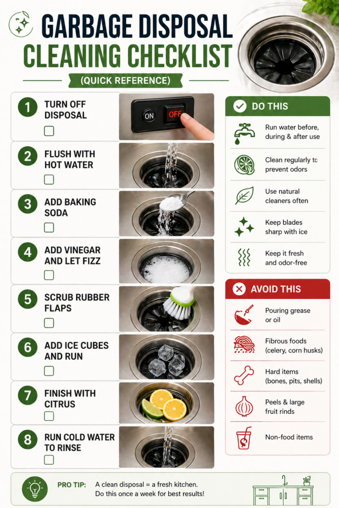 How to clean a garbage disposal