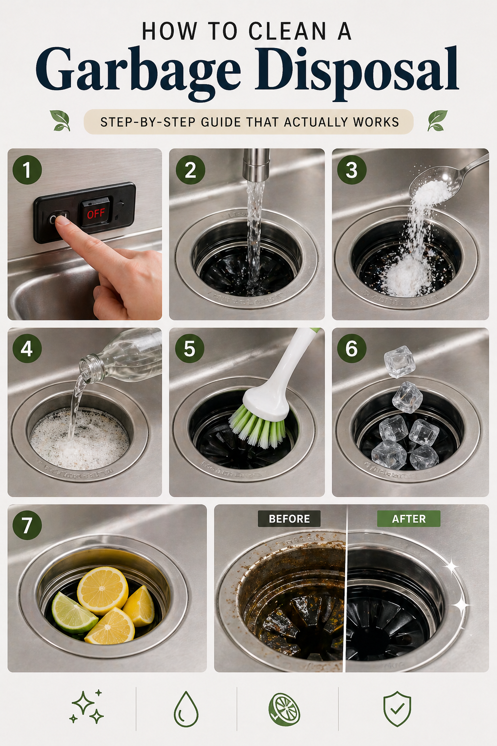 How to clean a garbage disposal