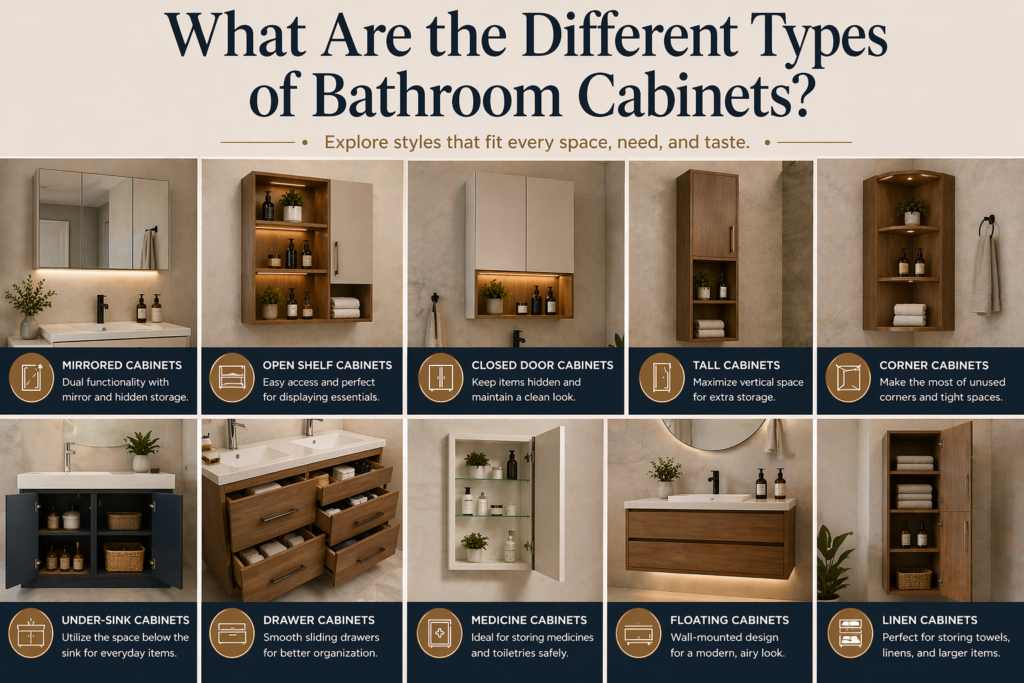 Different Types of Bathroom Cabinets