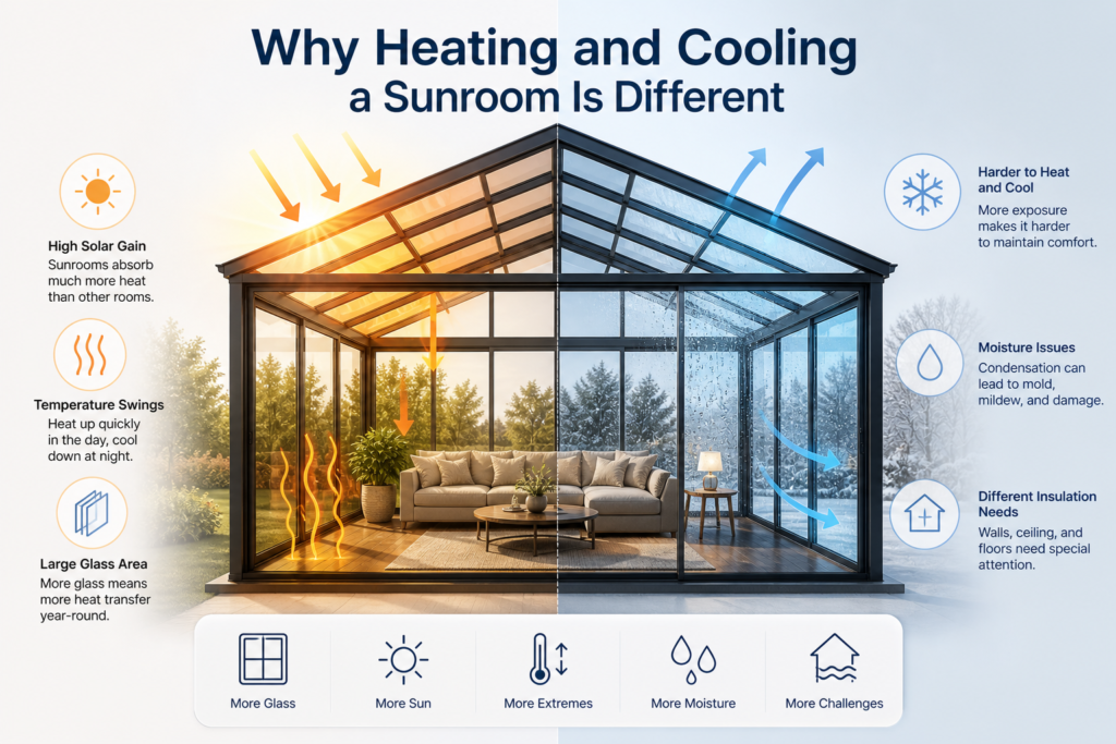 Sunroom Heating and Cooling Difference